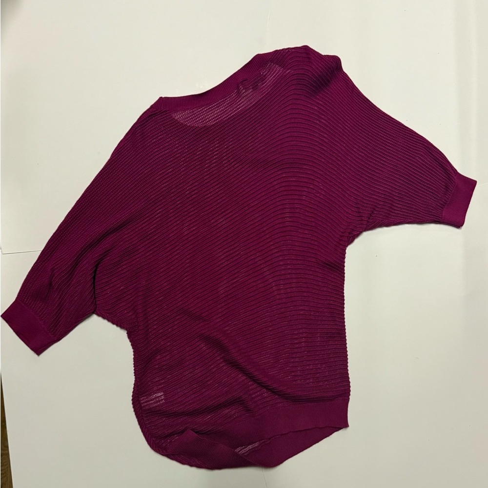 Express Magenta Off-the-Shoulder Sweater